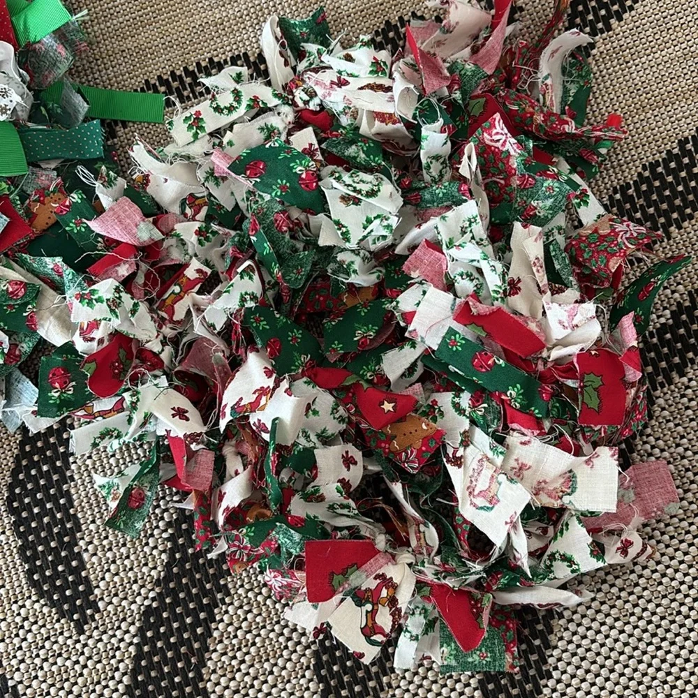 Artisan Handmade Fabric Wreath And Garland